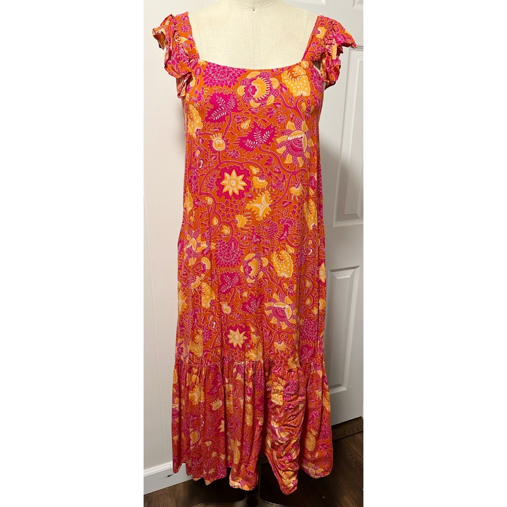 House of Harlow Flutter Sleeve Maxi Dress